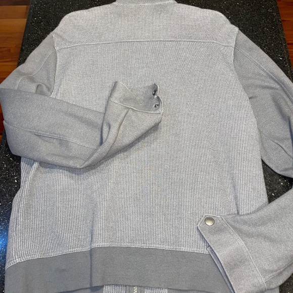 Marc Anthony Mens Mock Neck Long Sleeve Full Zip Sweater Jacket Gray Large - Picture 3 of 9